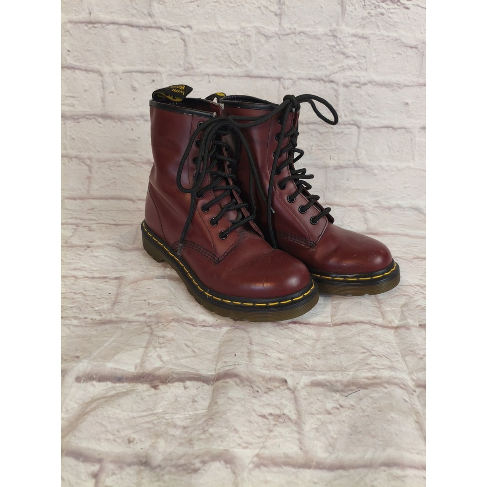 Dr. Martens 8-Eye Burgundy Cherry Red Boots Women's 8 UK 6 EU 39 goth grunge